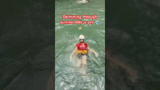 Swimming at Grandma’s village #well #swimming #summer #splash #kidsvideo