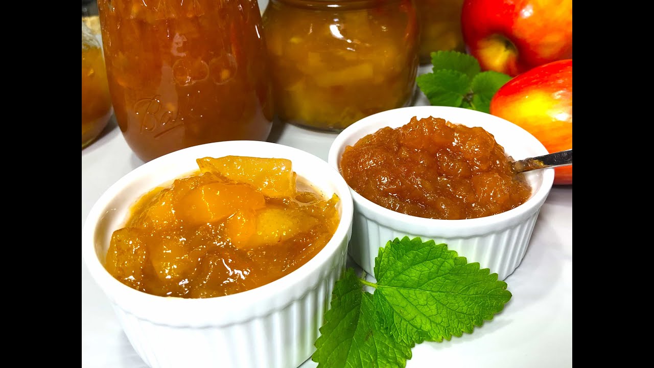 Delicious Apple Jam. 2 low sugar apple jam recipes YouTube