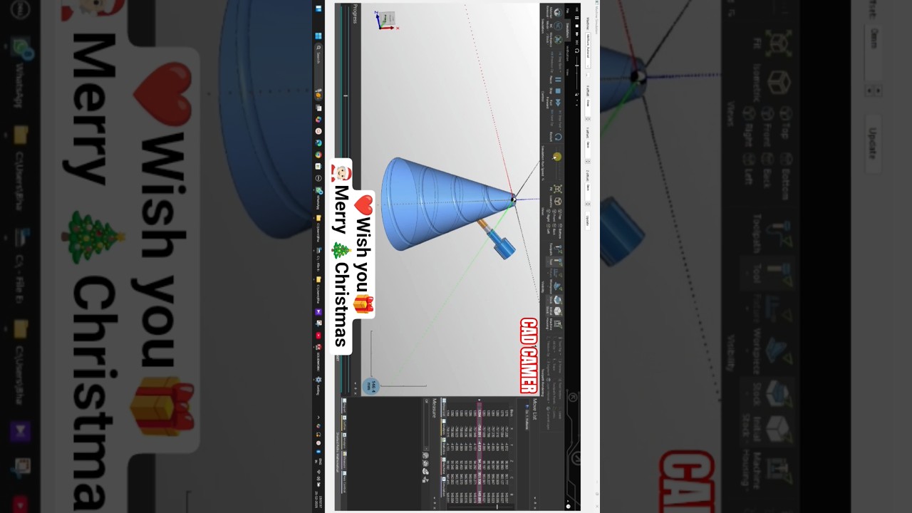 Merry Christmas #shorts #5axis #cnc #christmas #merrychristmas #tree #xmas #mech #tech #cad #cam