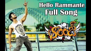 Hello Ramante - 98% Music Removed | Unique Edit Hello Rammante Full Song II Orange Movie