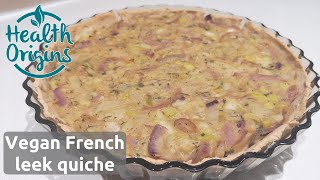 Vegan and gluten free French leek quiche recipe