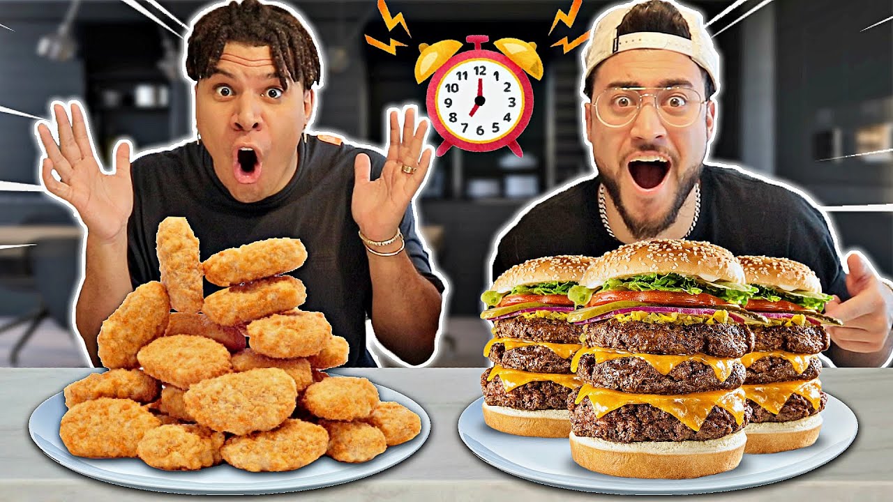 SPEED EATING FOOD CHALLENGE!! (Ft. Wolfie) YouTube