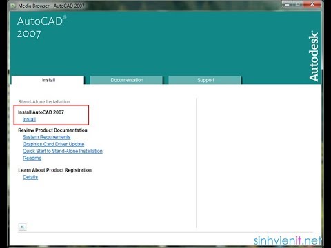 Hướng dẫn cài đặt AutoCAD 2007