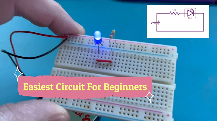 Breadboarding an easy LED circuit.