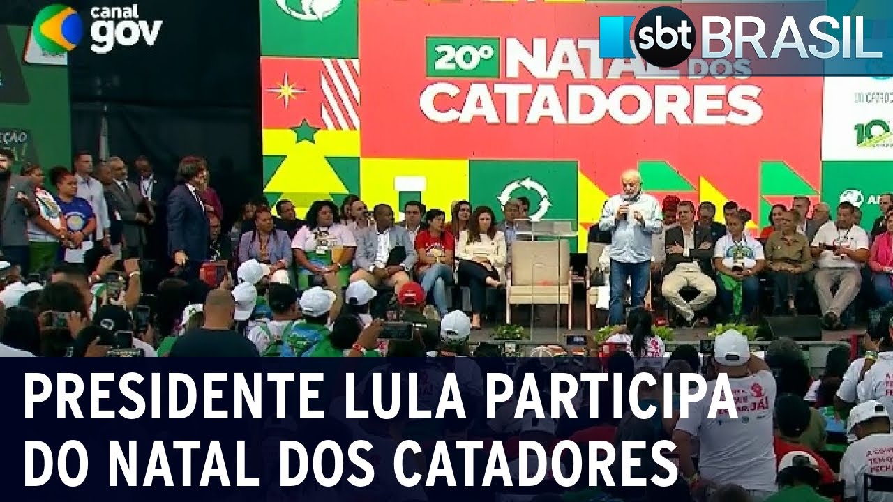 Lula anuncia capacitação profissional para recicladores e moradia | SBT Brasil (22/12/23)