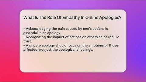 What Is The Role Of Empathy In Online Apologies? - Everyday-Networking