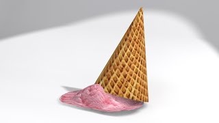 Ice Cream Melt Test - 3Ds Max