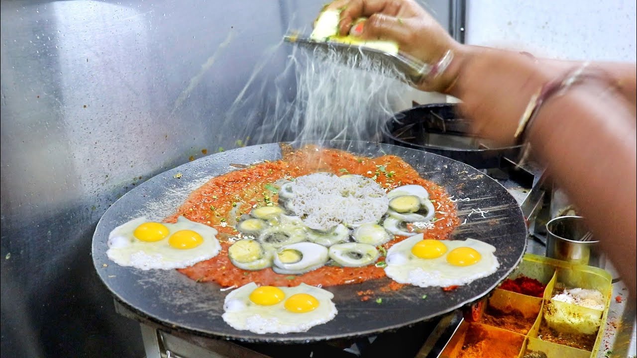 Dabangg Indian Lady Making 6 Layer Omelette Dish | Must Watch Dish | Indian Street Food | Street Food Fantasy