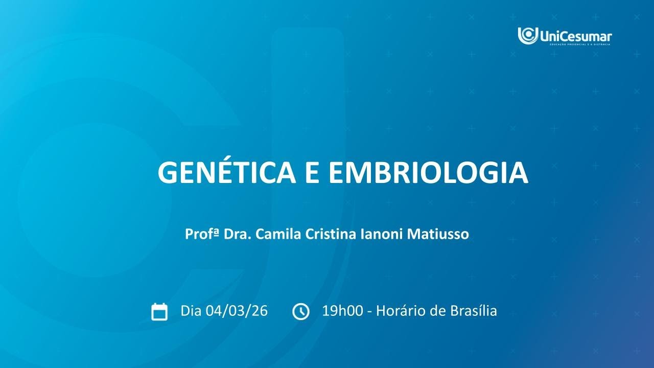 AULA 2 - GENÉTICA E EMBRIOLOGIA