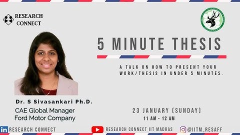 5-minute thesis | A tutorial on how to present your thesis in 5-minutes
