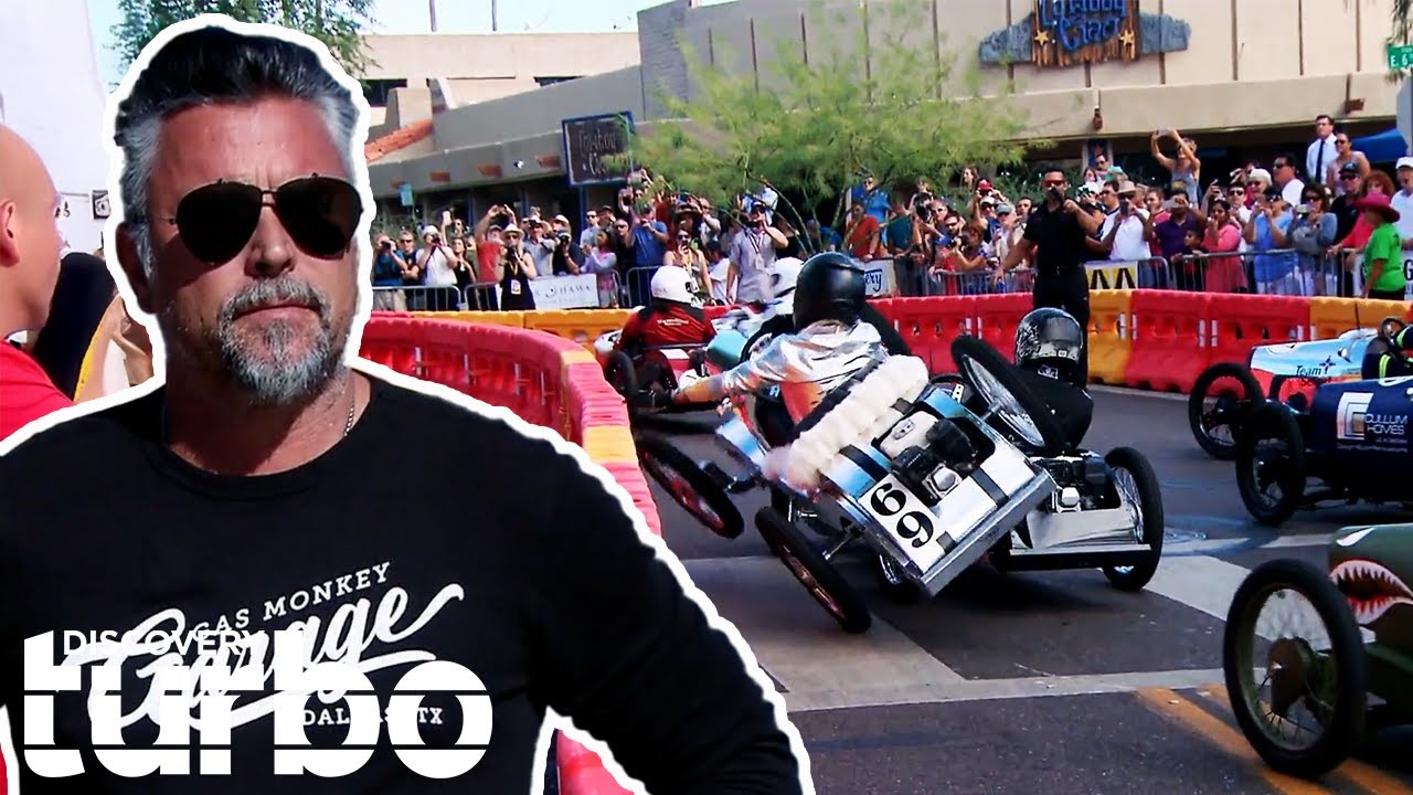 Richard Rawlings Crashes a Kart at the Grand Prix! | Fast N Loud