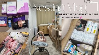 NEST WITH ME : Nursery Setup, Organizing, Pack My Hospital Bag and  Postpartum Care 🤰🏾🤍