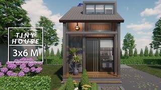 Desain Rumah 3x6 Meter |1 Lantai Dalamnya 2 Lantai | Adem Dan Banyak Bukaan Cahayanya