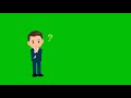 Animated man thinking green screen effect