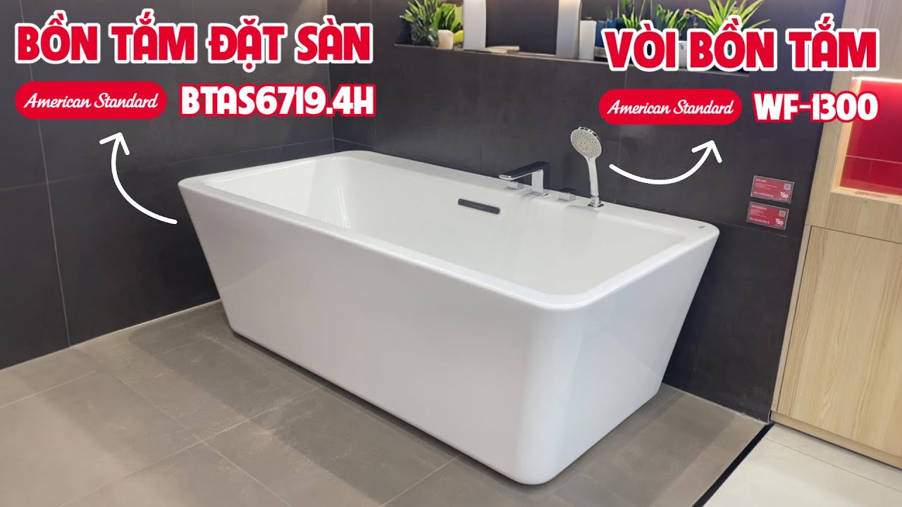 Bồn tắm đặt sàn 1.7m American Standard BTAS6719.4H