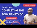 3 STEP Completing the square method | Completing the square method explained | CBSE class 10