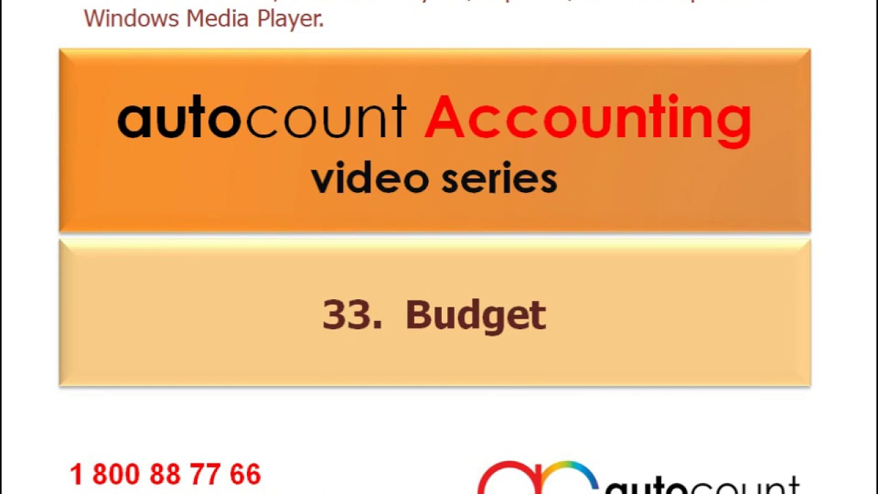 33-AutoCount Accounting Software Video Series - Budget - YouTube