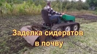 Заделка сидератов в почву|Green manure incorporation into the soil