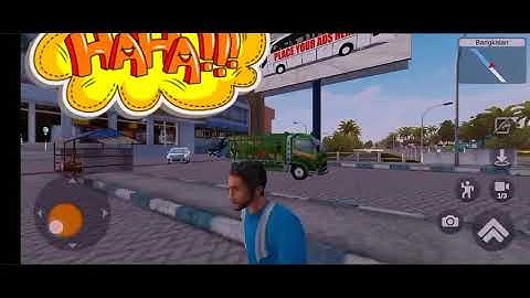 Bus Simulator | Yellow truck | Parkir di tangga 😂 |