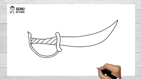 How to draw Pirate Sword step by step