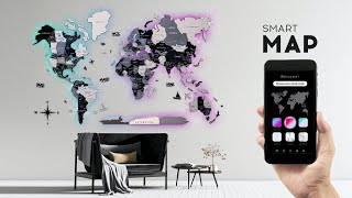 The First 3D Luminous Colored Wooden World Map | Kickstarter | Design & Tech