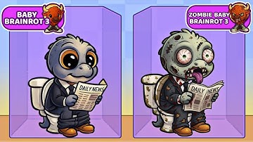 Merge Fellas Baby Brainrot 3 vs Zombie Brainrot 3 Gameplay Reaching Max Level ×2 Brainrot New Update