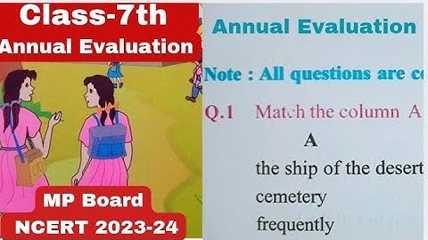 MP Board / Class 7th / English  / Annual Evaluation / NCERT #english #exercise #englishgrammar