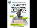 Guinness World Record Attempt For The Longest Programming Lesson