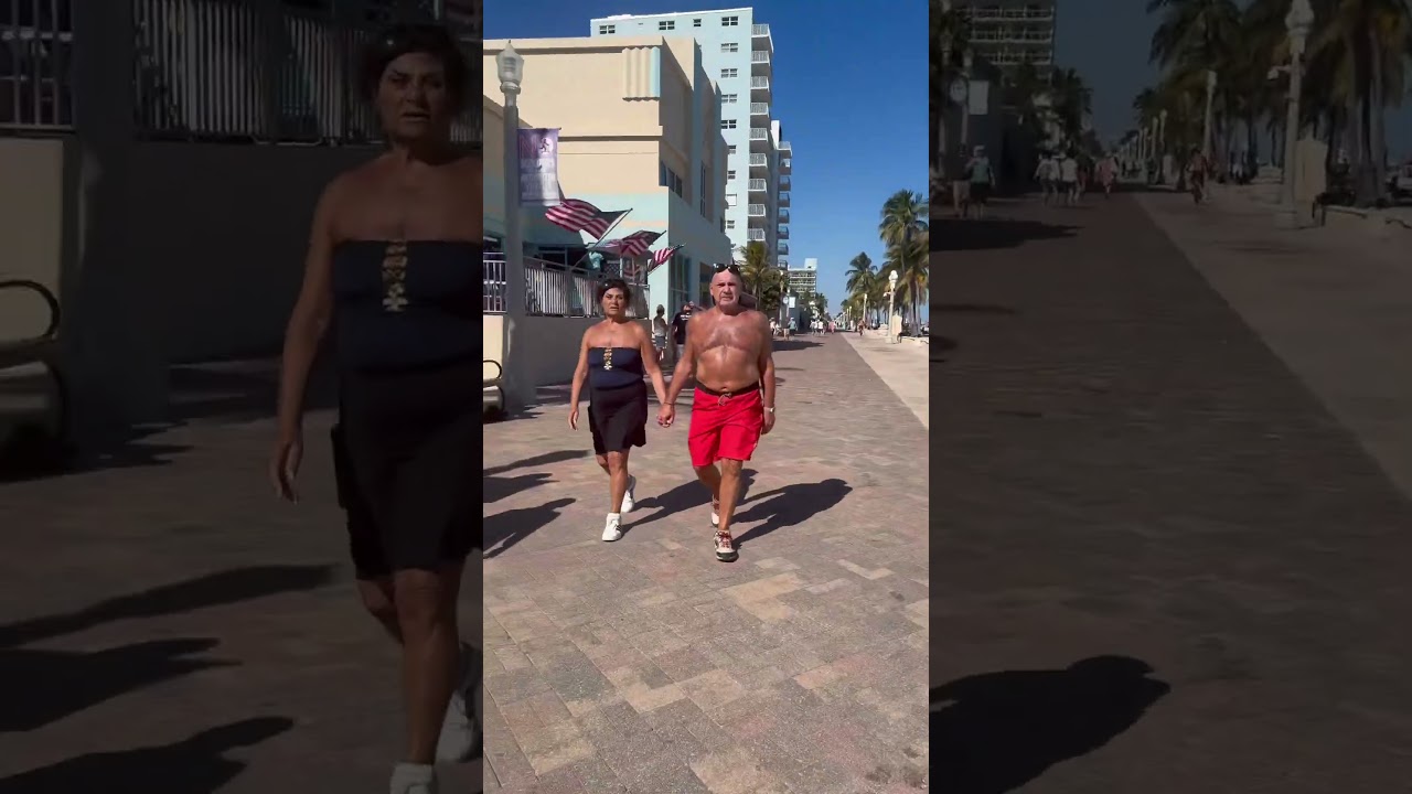 Sunday🔥 Jog on Hollywood Boardwalk 🌴☀️ | Miami Afternoon Motivation • Too Hot For Logic