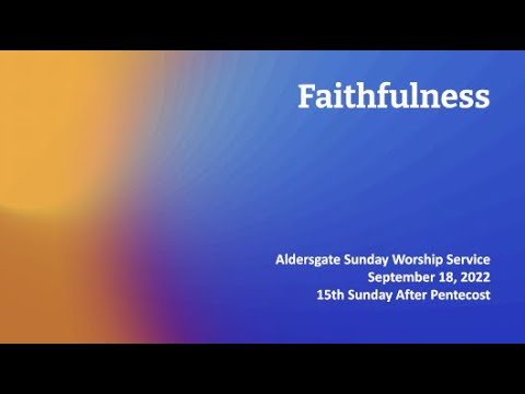 Sunday Worship, 09.18.
