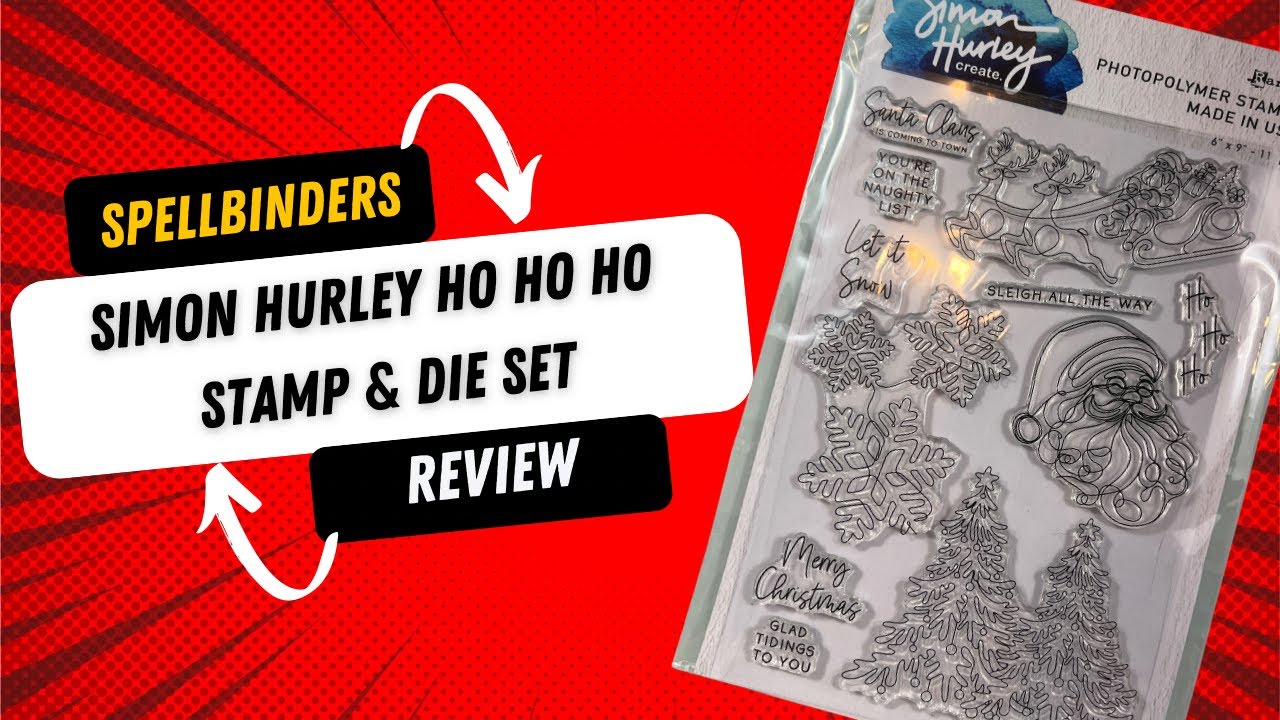 Spellbinders Ho Ho Ho Stamp & Die set Review - YouTube