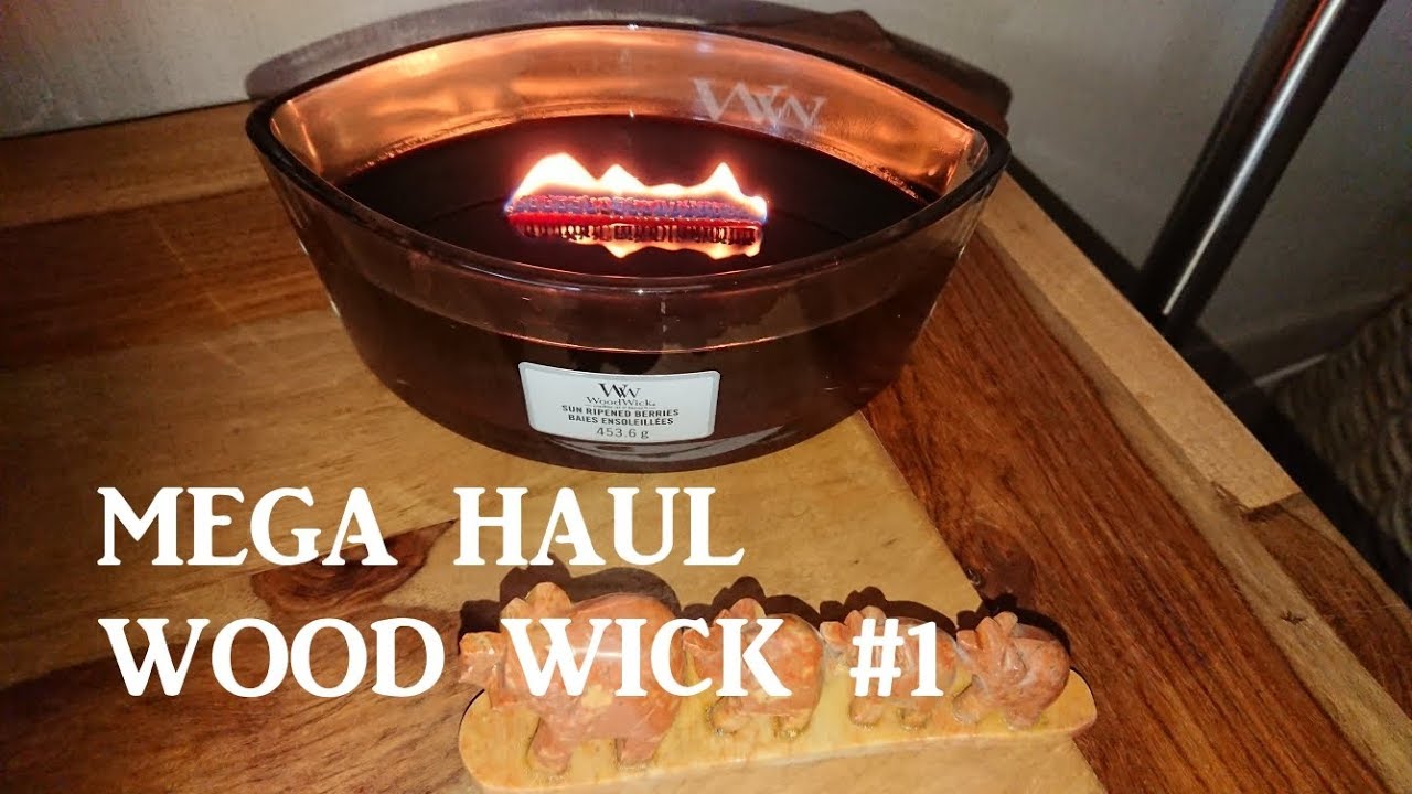 WOODWICK MEGA HAUL DECOUVERTE 1 BOUGIES WoodWick YouTube