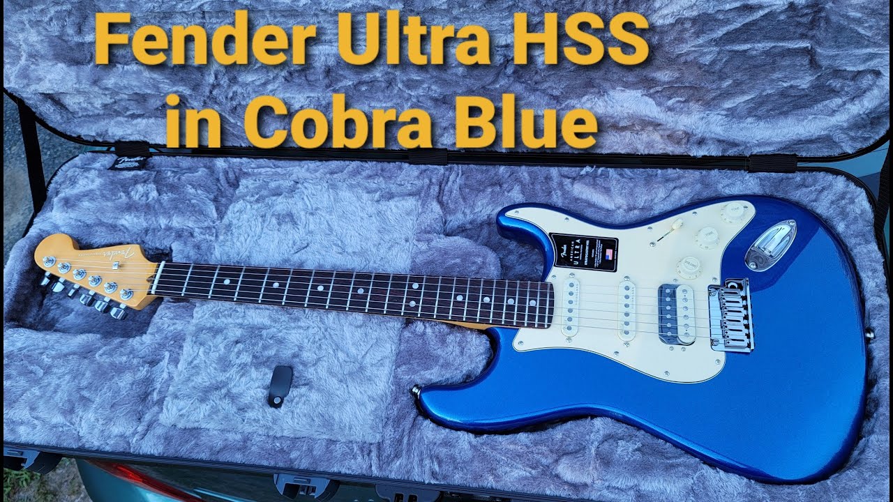 2020 Fender Ultra HSS Stratocaster in Cobra Blue