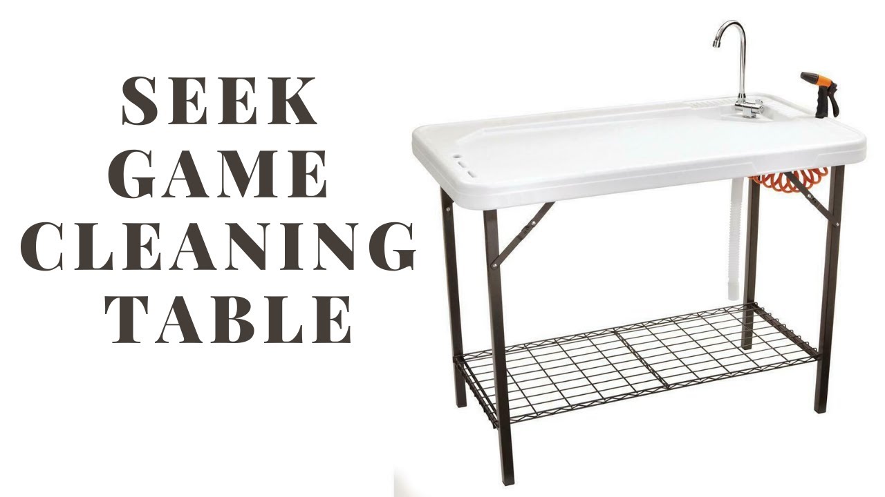 deluxe fish game processing table with faucet and accessories GYMAX Cleaning Sink, Folding Fish Cleaning Station with Adjustable Spray Cleaner, Foldable & Rotatable Faucet, Portable Fillet Table for Outdoor Camping, Fishing, Picnic : Sports & Outdoors The Sportsman Series Folding Table with Faucet makes messy outdoor work easier Fish & Game Cleaning Table