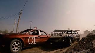 Demolition Derby Race Of Dawes County Fur Trade Days. July 2023.