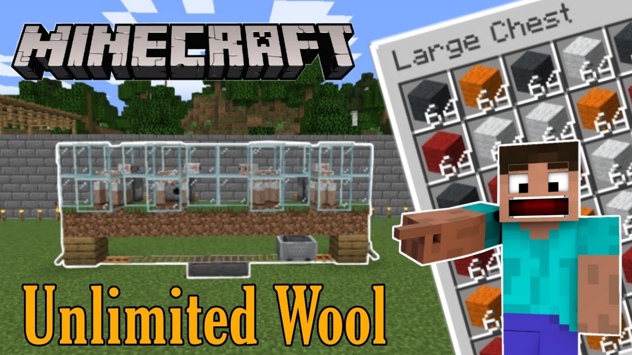 Easiest Automatics Wool Farm | Unlimited Wool | Minecraft Java Edition