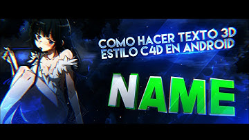 Como Hacer Texto 3D Estilo C4D Desde Android. [PixelLab] (Tutorial)
