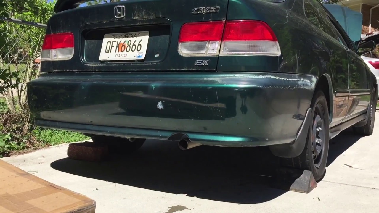 Yonaka catback exhaust for a Civic Ex. YouTube