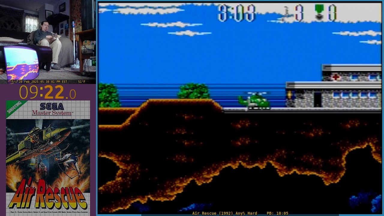 Jeu Vidéo AIR Rescue - Sega Master System - Complet (boîte, Notice) - Arcade - Très Bon état