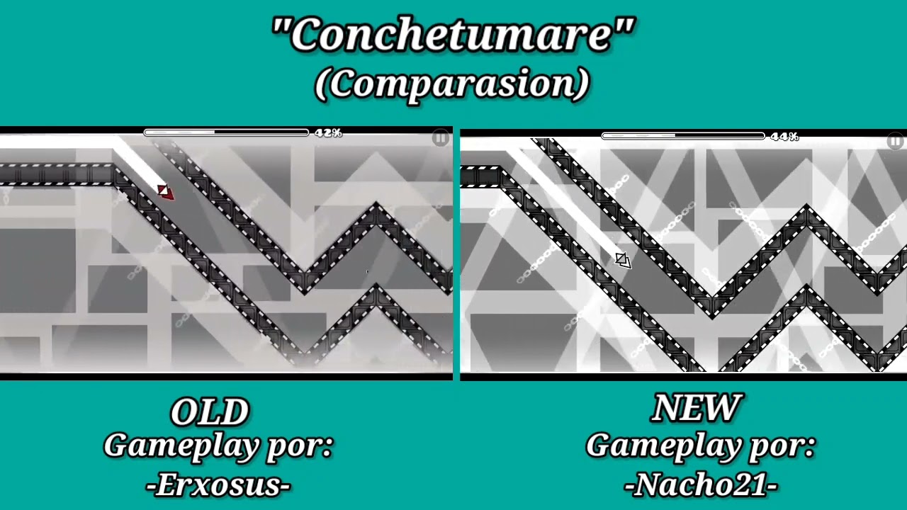 Geometry Dash - "Conchetumare" | OLD vs NEW [Comparación]