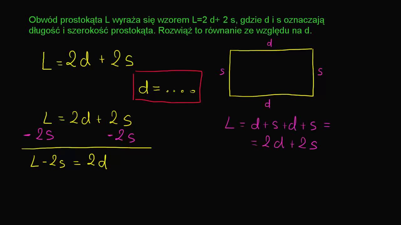 Jak Sie Liczy Pole Prostokąta Przekształcanie wzoru na pole prostokąta - YouTube