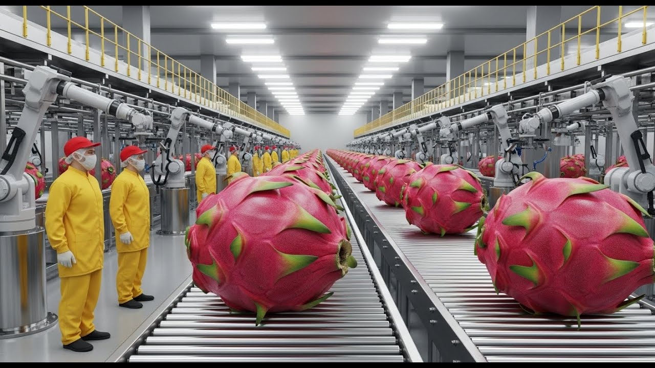 FULL PROCESS of DRAGON FRUIT to Premium Purée Production
