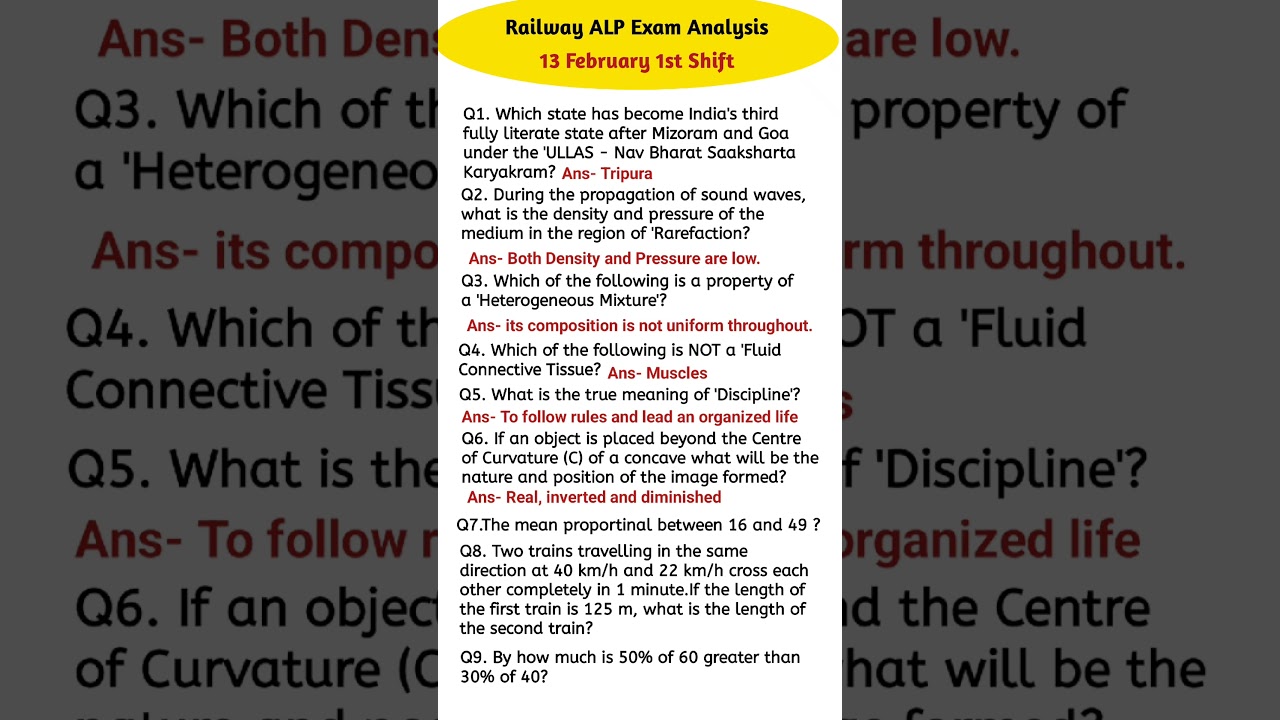 RRB ALP 13 FEBRUARY 1st SHIFT ||RRB ALP Exam Analysis 2026 