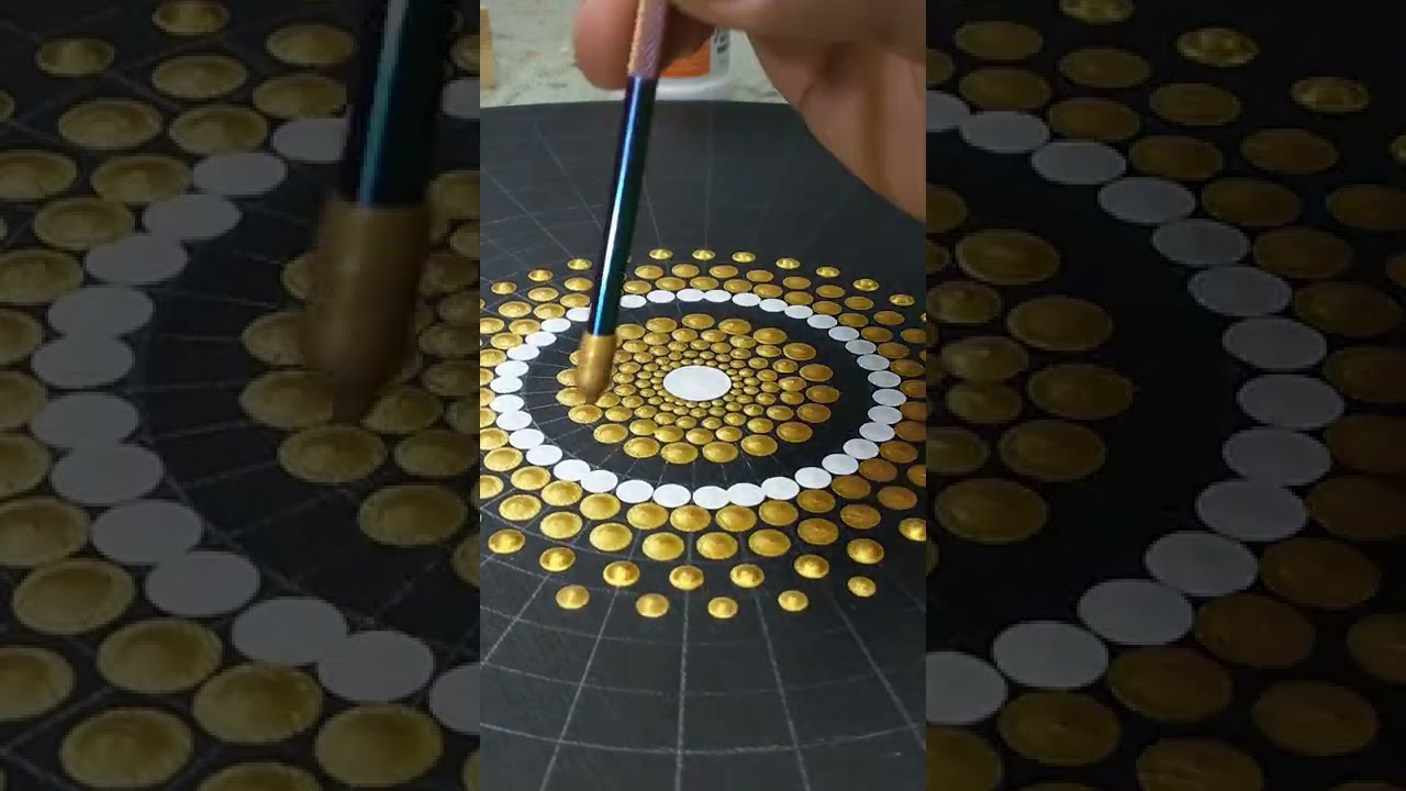 Mandala Blanco y Oro #shorts