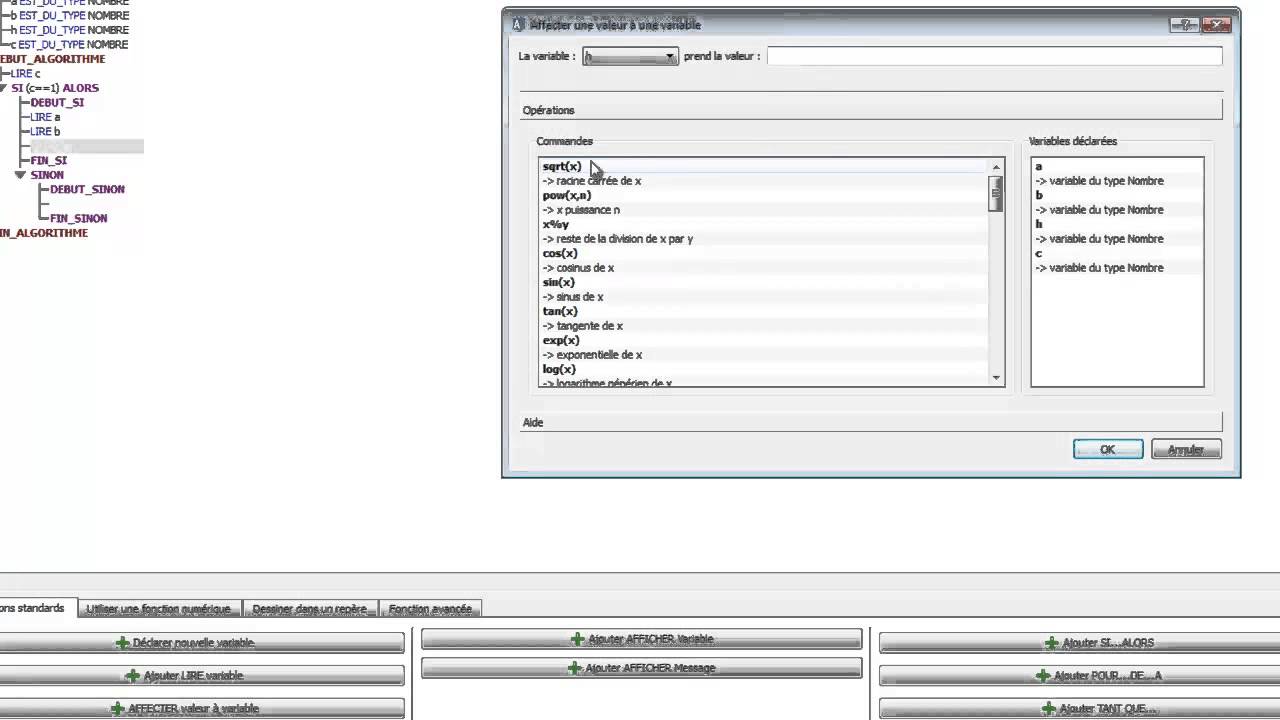  Tuto Cr er Un Algorithme Simple Algobox YouTube