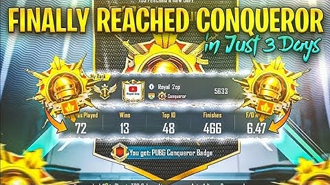 😍Finally I Reached Conqueror In 1 Week 😱SAMSUNG A3,A5,A6,A7,J2,J5,J7,A5,S6,S7,59,A10,20,30,50,