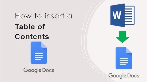 Create a Table of Contents in Google Docs