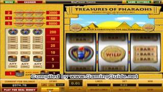 Mayflower Treasures of Pharaohs 3 Lines Classic Slot screenshot 4