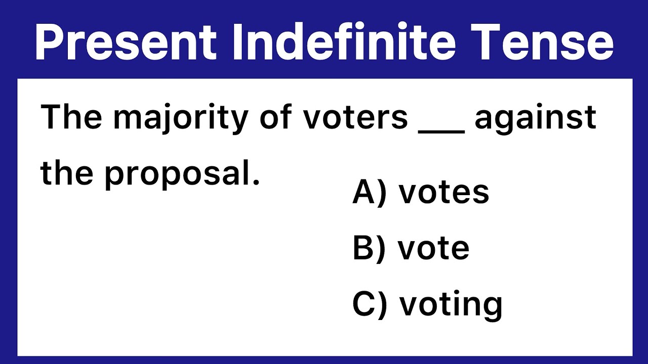30 Present Indefinite Tense MCQs with Answers | English Grammar ...
