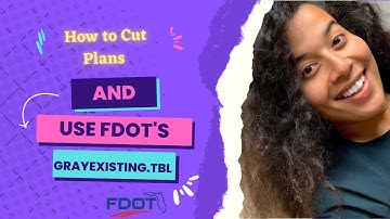 How to Create Plans and use FDOT’s GrayExisting.tbl in ORD